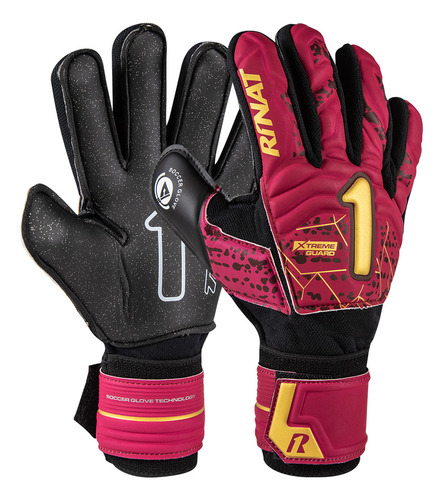 Guantes Xtreme Guard Semi Rinat Negro/guinda