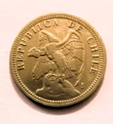 1 Peso 1933 De Chile (condor En Cima)