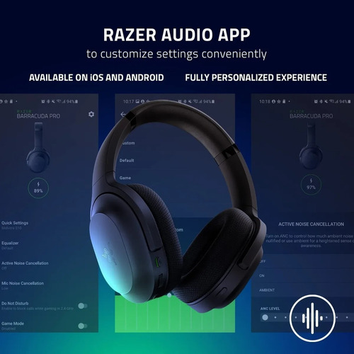 Imagen 4 de 6 de Razer Barracuda Auricular Gamer Wireless 2.4ghz Y Bluetooth