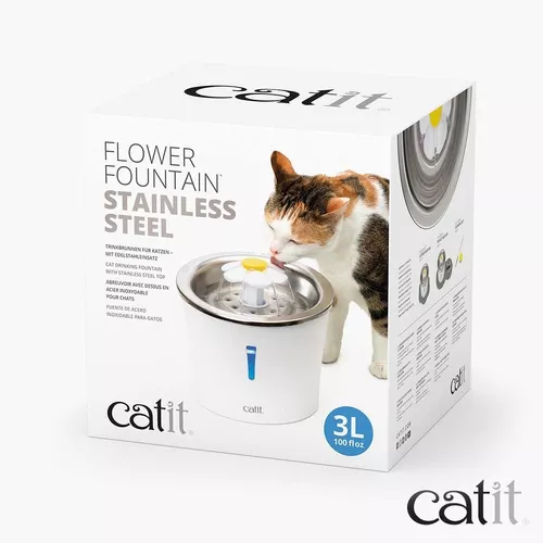 B-A Fuente de agua para gatos con flor – DeMaskotas