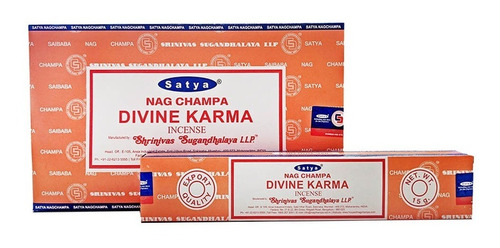 Imagen 1 de 1 de Incienso Nag Champa Divine Karma 12 Cajitas  / Premierhouz