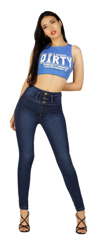 Jeans Pitillo Azul Je3302a