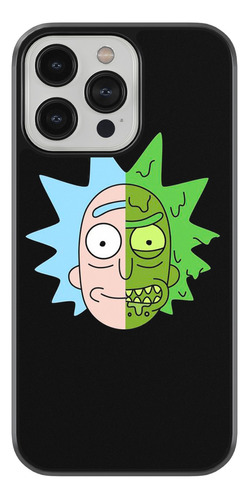 Case Funda Para iPhone Rick And Morty Sanchez Fondo Negro