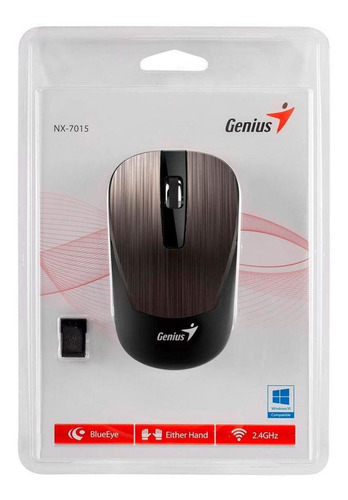 Mouse Genius Nx-7015 Wireless Blueeye Chocolate/black Color Negro