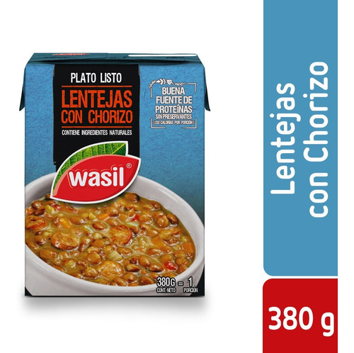 Lentejas Con Chorizo Wasil Tetra 380 G