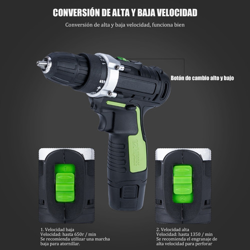 Imagen 6 de 7 de Taladro Atornillador De 3.8 In C/26 Accesorios Y Batería 12v