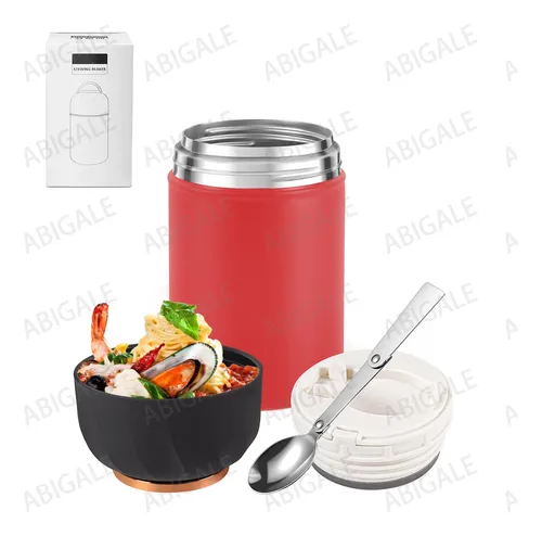 Termo Acero Inoxidable 600ml Para Comida Caliente, Recipiente Her...