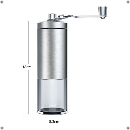Moedor Café Grãos Manual Portátil Ajustavel Moer Inox