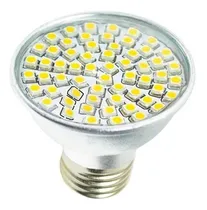 Comprar Foco De 60 Leds Smd De Cristal Base E-27 De 7w Blanco Calido Color De La Luz Blanco Cálido