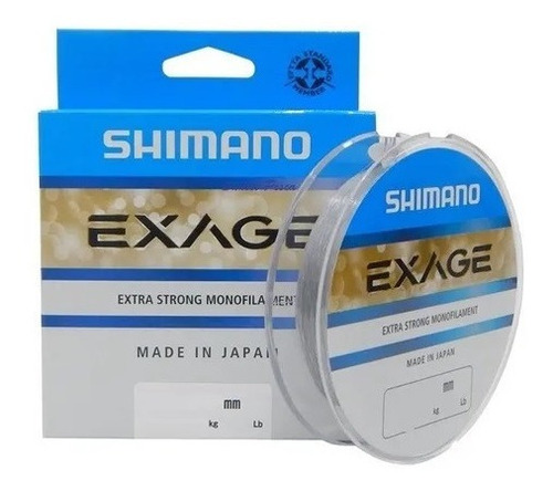 Nylon Monofilamento Shimano Exage 150m 0.25mm 5.50kg 12.1lb Color Gris