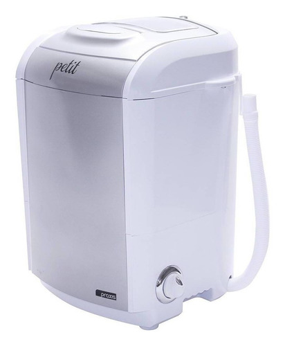 Lavadora semiautomática Praxis Petit inverter plateada 1.2kg 220 V