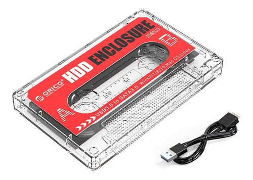 Imagem 2 de 5 de Case Hd Ssd 2.5 Usb 3.0 Fita Cassete Orico 5gbps
