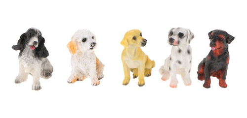12 X Mini Figuritas De Perro Artesanías De Resina Estatuas