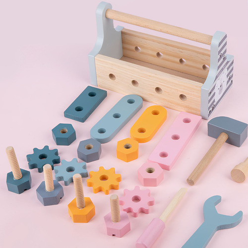 Caja De Herramientas De Madera Juguete Didáctico Para Niños