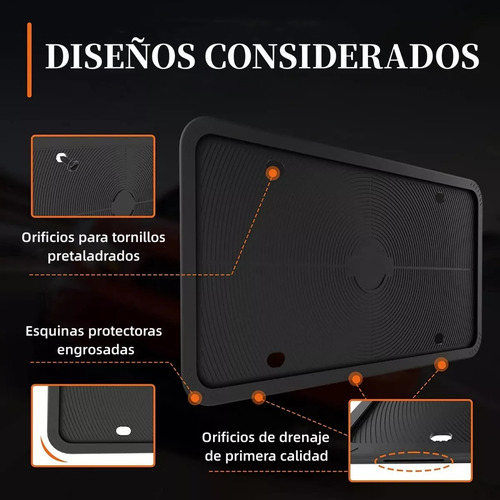 Soporte De Matrícula Universal De Silicona Alta Calidad 2pcs