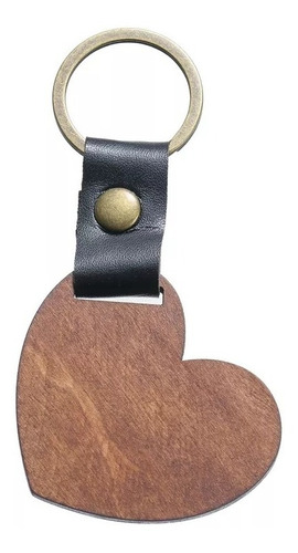 Llavero Personalizado De Madera Y Cuero Regalo Elegante 