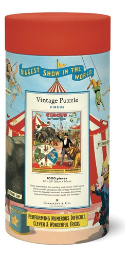 Cavallini Vintage Circus Jigsaw Puzzle 1000 Piezas