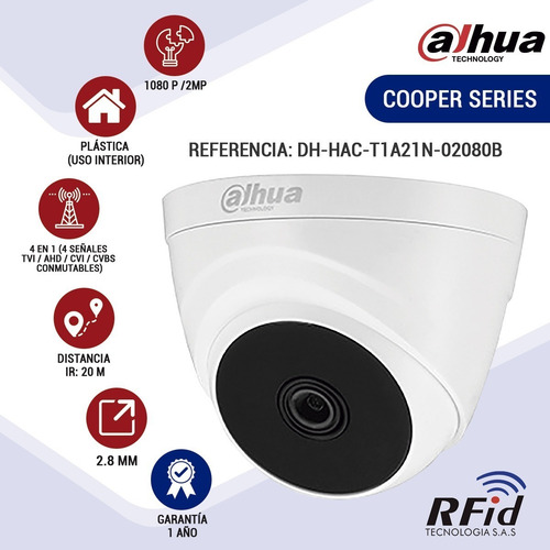 Imagen 3 de 7 de Cámaras De Seguridad Kit Cctv 1080p Cooper By Dahua Dvr+4cám