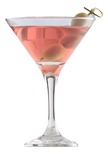 Set 6 Copas Martini Lav Misket Vidrio Cocktail 175ml Color Transparente