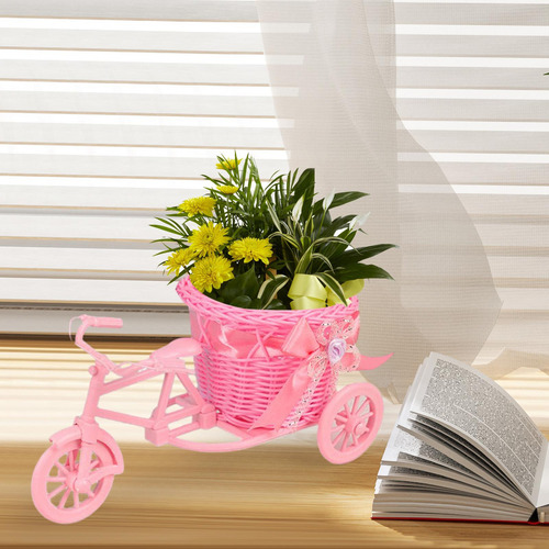 Cesta De Flores Artificiales Para Bicicleta, Cesta De