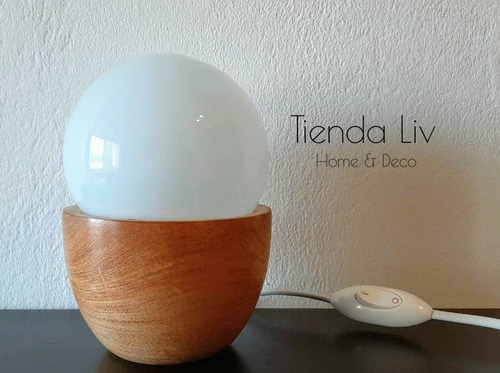 Imagen 2 de 4 de Velador Estilo Nordico Lampara Globo