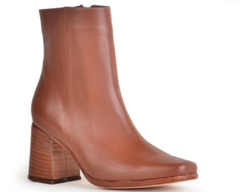 Botinetas Botitas De Mujer De Cuero Fresa - Ferraro