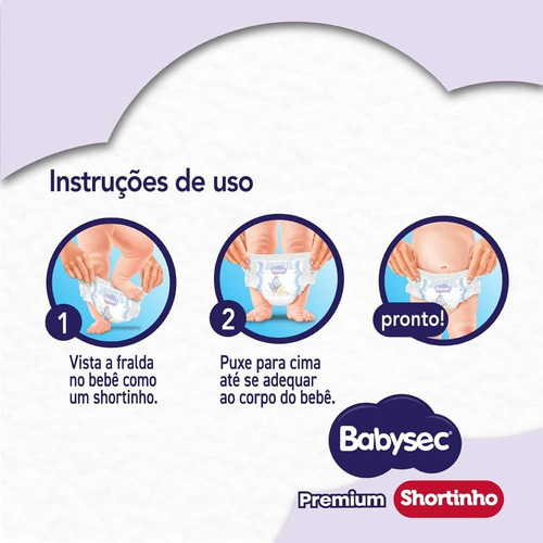 Fralda Babysec Premium Shortinho Xxg 42 Unidades
