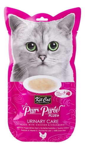 Snack Gato Kit Cat Purr Puree Plus+ Urinary Care Pollo 60g