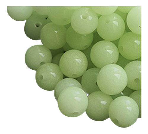 100 Pieces Acrylic Luminous Beads Spacer Beads For Arts 10mm
