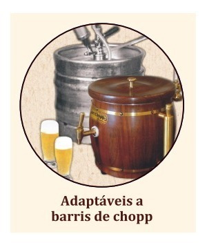 Imagem 5 de 6 de Chopeira Mogno Duas Torneiras Quatro Garrafas Art Chopp