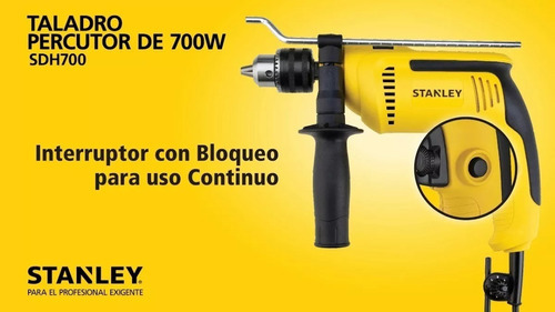 Imagen 5 de 5 de Taladro Percutor Stanley 700w 13mm Sdh700 Amarillo 50