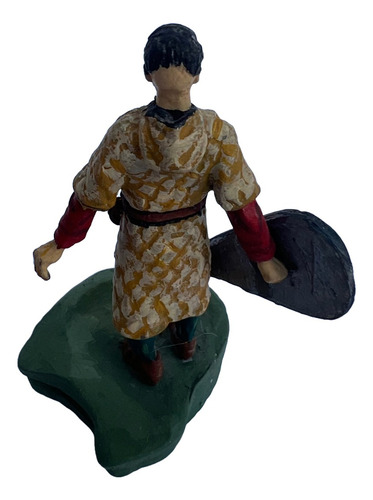 Soldado Plomo Muñeco Persona Espada Escudo Guerrero Gris (Usado)