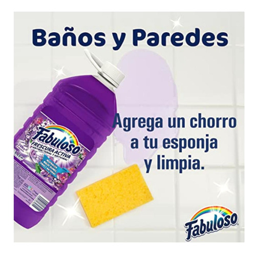 Fabuloso Frescura Activa, Limpiador Multiusos Líquido,