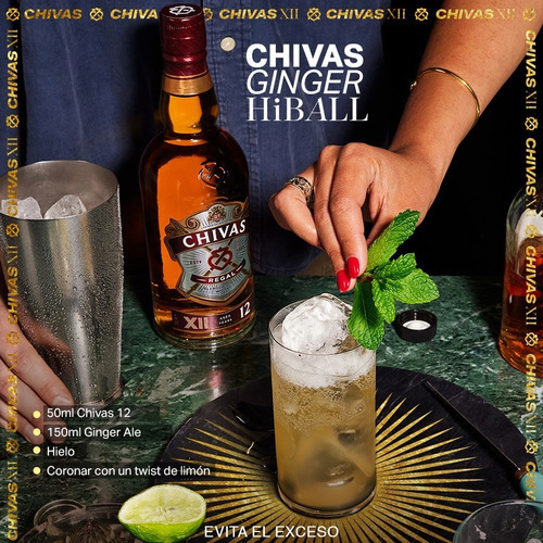 Imagen 9 de 12 de Chivas Regal 12 Años Scotch - 750 mL - Unidad - 1 - Botella
