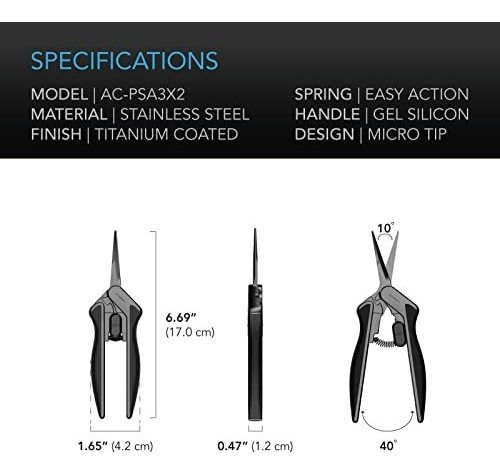 Tijeras De Podar Ac Infinity 6.6, 2-pack, Ergonómicas,