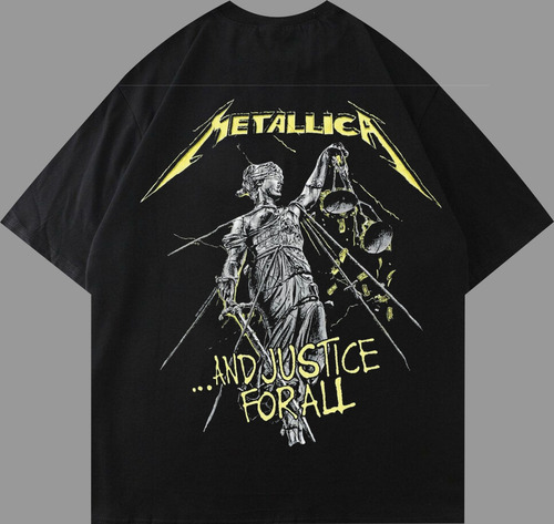 Remera Sin Mangas Firesz Metallica Crash 100% Algodón Marron