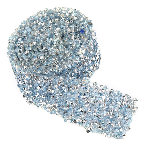Rollo De Malla, 1 Yarda, 30 Mm, Cinta De Diamantes De Imitac