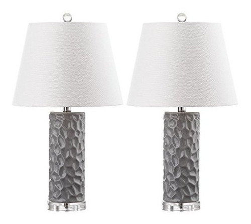 Safavieh Lighting Collection Dixon Blanco Y Negro Base Lampa