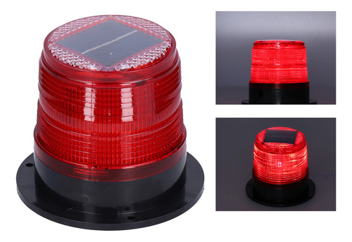 Luz De Advertencia Solar Led, Flash De Señal Roja Magnética