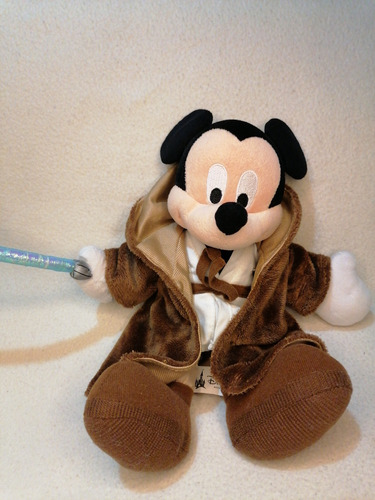 Peluche Original Mickey Mouse Jedi Star Wars Disney 28cm.