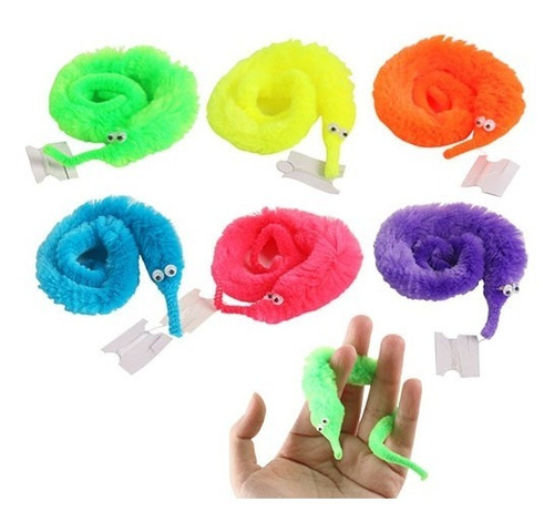 Gusano Mágico Muñeco Trepador Twisty Worm Magia Trucos 6 Pcs