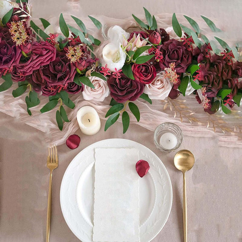 Flores Botín Floral Para Arreglo De Mesa Adornos De Arco