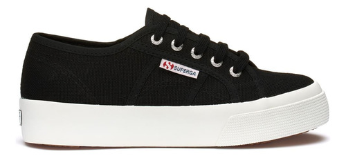 Tenis Plataforma Negro 2730 Mid Platform Superga Superga