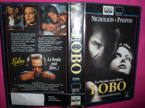 Lobo-  Vhs- Jack Nicholson- Michelle Pfeifer