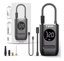 Comprar Mini Compressor Digital Tippi Bomba De Encher Pneus Bola Portátil Para Motocicletas Carro Bicicleta Preto Com Calibrador