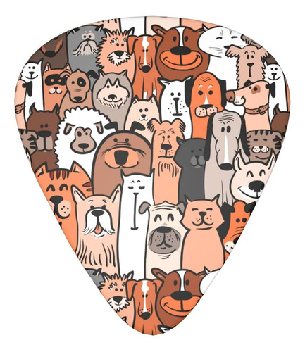 ~? Doodle Dogs And Cats Pattern Guitar Picks Incluye Púas De