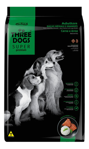 Ración Perro Threedogs Super Premium Adulto Con Regalo