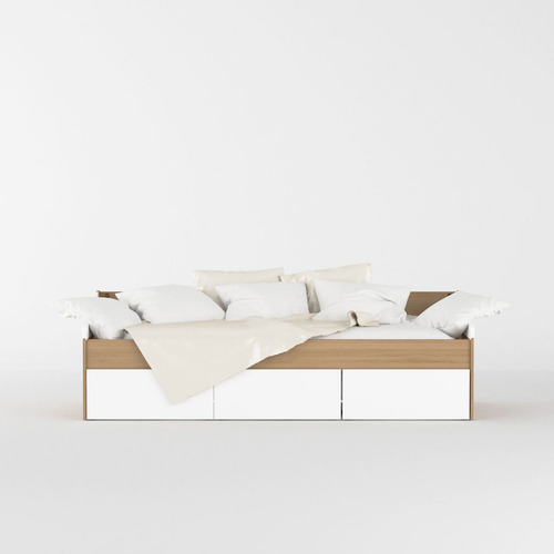 Divan Para Dormitorio O Living En Mdf Laminado Blanco Para Colchon 190x80