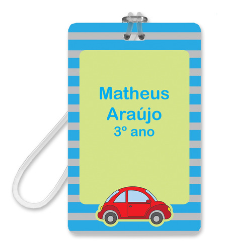 Imagem 2 de 4 de Etiquetas Personalizadas Escolares Carrinhos E Tag Mochila