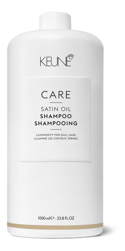 Keune Care Satin Oil Shampoo 1000ml Brilho E Fio Saudável